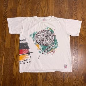 Adidas Germany Wrap Around 1994 USA World Cup Graphic Vtg Tee Shirt